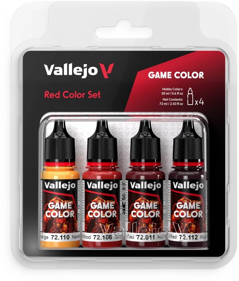 Vallejo: 72.377 - Game Color - Red Color Set (4 x 18 ml)