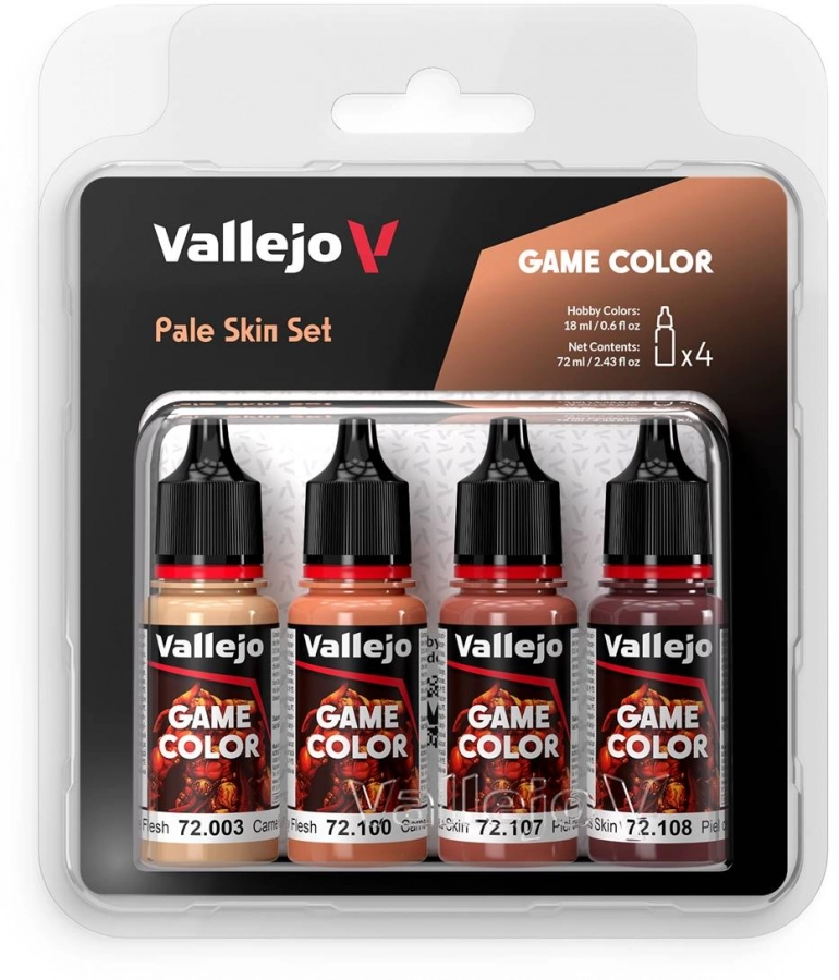 Vallejo: 72.379 - Game Color - Pale Skin Set (4 x 18 ml)