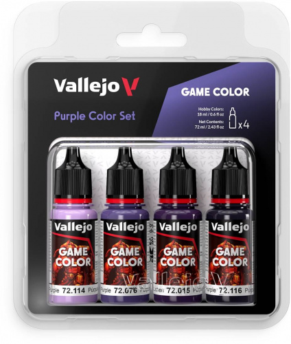 Vallejo: 72.382 - Game Color - Purple Color Set (4 x 18 ml)