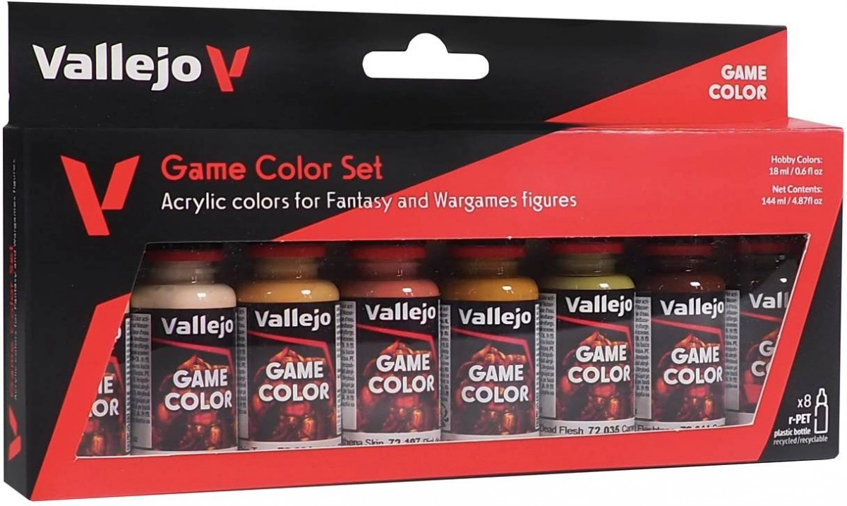 Vallejo: 72.187 - Game Color Set - Skin Tone (8 x 18 ml)