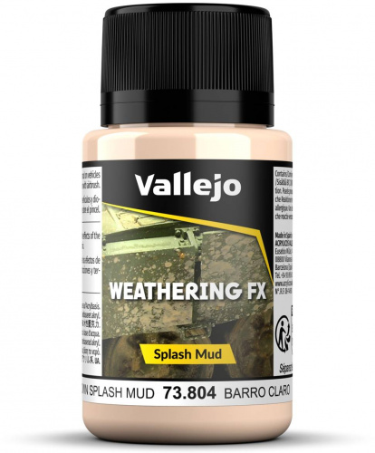 Vallejo: 73.804 - Weathering FX - Splash Mud - Light Brown (40 ml)