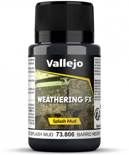 Vallejo: 73.806 - Weathering FX - Splash Mud - Black (40 ml)