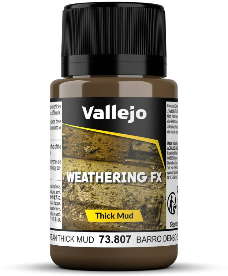 Vallejo: 73.807 - Weathering FX - Thick Mud - European (40 ml)