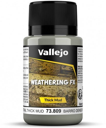 Vallejo: 73.809 - Weathering FX - Thick Mud - Industrial (40 ml)