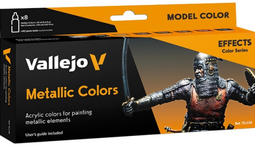 Vallejo: 70.118 - Model Color - Effects - Metallic Colors (8 x 17 ml)