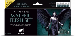 Vallejo: 74.102 - Fantasy-Pro - Malefic Flesh Set (8x17 ml)