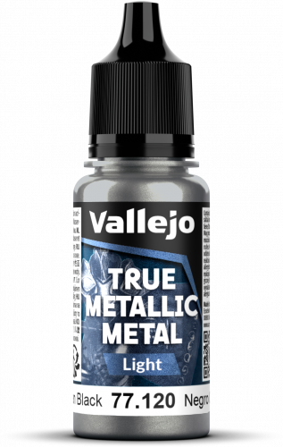 Vallejo: 77.120 - True Metallic Metal - Light - Obsidian Black (18 ml)