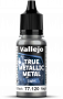 Vallejo: 77.120 - True Metallic Metal - Light - Obsidian Black (18 ml)