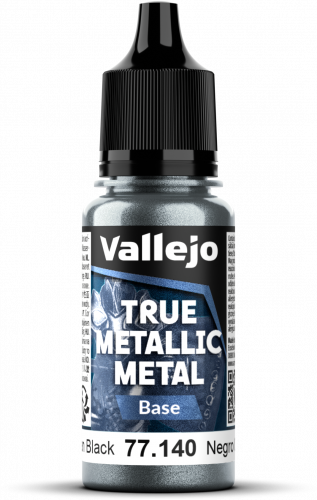 Vallejo: 77.140 - True Metallic Metal - Base - Obsidian Black (18 ml)
