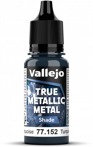Vallejo: 77.152 - True Metallic Metal - Shade - Hydra Turquoise (18 ml)