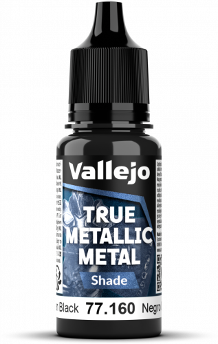 Vallejo: 77.160 - True Metallic Metal - Shade - Obsidian Black (18 ml)