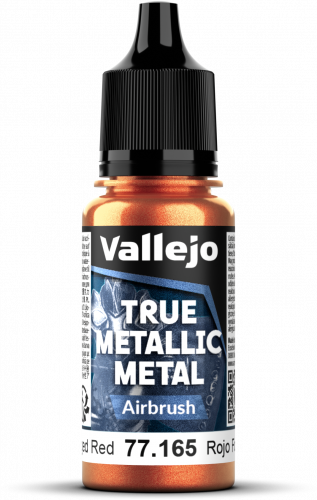 Vallejo: 77.165 - True Metallic Metal - Airbrush - Forged Red (18 ml)