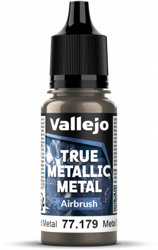 Vallejo: 77.179 - True Metallic Metal - Airbrush - Aged Metal (18 ml)