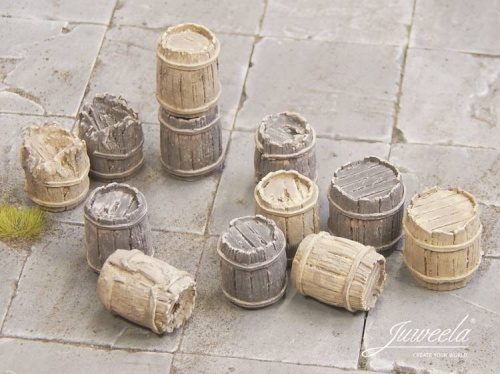 Juweela: Stare drewniane beczki - Ciemne i jasne (12 szt)