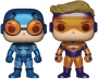 Funko POP DC 2 Pack: Blue Beetle & Booster Gold Metallic (Exc) (CC)