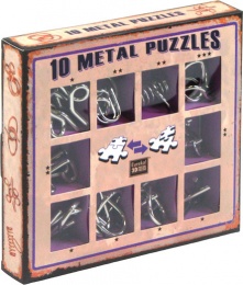Łamigłówki Metalowe (10 Metal Puzzles) zestaw fioletowy