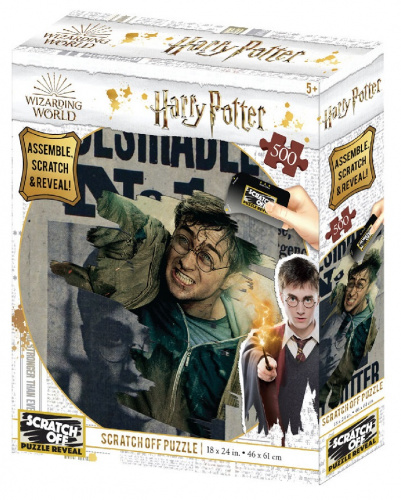 Harry Potter: Magiczne puzzle-zdrapka - Harry Potter poszukiwany (500 elementów)
