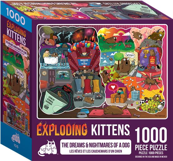 Exploding Kittens Puzzle: The Dreams & Nightmares of a Dog (1000 elementów)